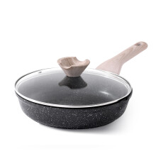 Kordisen Non Stick Frying Pan with Lid, 24 cm Granite Induction Skillet Nonstick, Healthy and Non-Toxic, PFOA Free