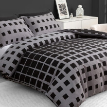 Grace Single Duvet Cover Set - Premium Brushed Microfiber Duvet Cover Single (135 x 200 cm) 2 PCs - Ultrasoft Hypoallergenic Reversible Bedding Set W