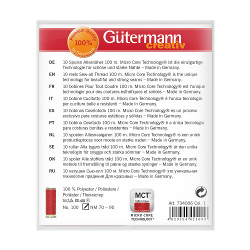 Gütermann Gütermann creativ Sewing thread set with 10 spools Sew-all Thread 100 m in basic colours 2