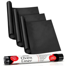 Lxrious Large Oven Liner 3 Pack - Extra Thick 40x50cm Non-Stick Oven Liners for Fan Assisted Ovens - Reusable Mats for Bottom of Oven - Easy-Clean, B