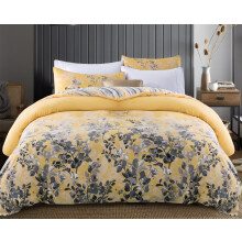 MOONLIGHT20015 King Size Duvet Cover Sets Soft Printed Luxury Bedding Set Premium Brushed Microfiber Duvet Covers with Pillowcases (Ochre Blossom 230