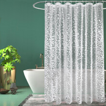 EurCross 200 x 200cm Extra Wide Shower Curtain, EVA Translucent Waterproof Anti Mould Wet Room Wider Shower Curtain Liner - Cobblestone - 2 x 2m/78''