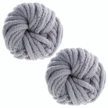 Chunky Yarn for Hand Knitting, 250g x 2 Super Chunky Blanket Yarns, Flutterby Chunky Wool for Crochet, 2cm 88Ft Length Soft Thick Chunky Yarn for Dol