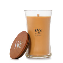 WoodWick Scented Candle with Crackling Wick | Golden Bourbon Large Hourglass Candle | Long Burning Candles: Up to 130 Hours | Perfect Gifts for Women