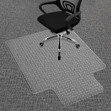 BesWin Office Chair Mat for Carpet, 76.2 x 122cm with Lip Plastic Carpet Protector for Low Pile Carpets, 2.2mm Thick Non-Slip Desk Chair Mat for Carp