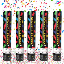 XPJBKC Biodegradable Confetti Cannons Large, Set of 5 Party Poppers Multi-Coloured Confetti, for Weddings, Parties, Baby Showers, Christmas, Birthday
