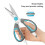 Asdirne Kitchen Scissors, Sharp Stainless Steel Blades and Soft Handles, Multifunctional Scissors Set, 3PCs, Blue/Grey 4