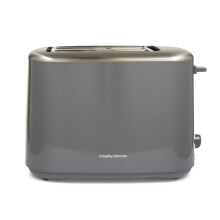 Morphy Richards Equip 2 Slice Toaster, Defrost and Reheat, Browning Controls, Variable Wide Slots, Removable Crumb Tray, Stainless Steel, 800W, Grey,