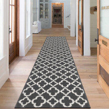 SHACOS Non Slip Hallway Runner Rug Long 60x240cm Hall Runner Narrow Rugs Washable Carpet Runners for Hallway Kitchen Entryway Laundry, Dark Grey