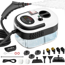 Rewing Steam Cleaner Handheld Steam Cleaner 1.2L Water Tank, 15s Fast Heating, with 14 Accessories, for Multi-Surface Stain Removal, Perfect for Stai