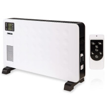 Zanussi 2300W/2.3KW Electric Convector Heater Freestanding Radiator in White, 3 Adjustable Heat Settings & 24hr Timer, Digital Display & Remote Contr