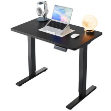 HUANUO 80 cm Electric Standing Desk Adjustable Height, 4 Memory Height Settings, Sit Stand Up Desk for Home Office & Computer Workstation, Black