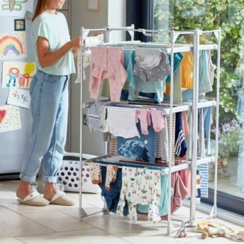 drysoon Deluxe 3-Tier Heated Clothes Airer 1