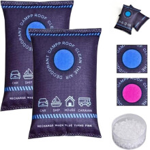 Dehumidification Bag Desiccant, 2025 New Reusable Moisture Absorber Pack, Reusable Dehumidifier Bags, Car Moisture Absorber for Windows Interior, Por