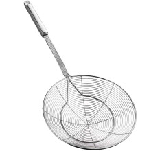 Strainer Skimmer Spider Ladle Stainless Steel, Kitchen Wire Net Spoon with Handle for Frying Scooping Food, Pasta, Spaghetti, Noodle (Diameter:7.9inc