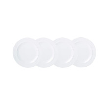 Denby White Porcelain Small Plates Set of 4 - 19cm Dishwasher Microwave Safe Crockery - Chip & Crack Resistant Glazed Appetiser Side Plates