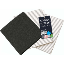 Grease and Carbon Cooker Hood Filters, Pack of 3, Cut to Size, Vent Filters for All Cooker Hoods & Extractor Fans, Universal Cooker Hood Fan Filters,
