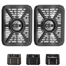 GCQ Air Fryer Grill Pan for Ninja Foodi AF400UK 9.5L 6 in1 DualZone 2 Drawers Air Fryer, Replacement Air Fryer Crisper Plate Grill Plate Tray Accesso
