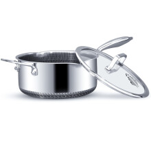 Saucepan with lid 22cm/3.5L | Nonstick Sauce Pot for Induction, Gas, Electric Hobs |Cooking Pot with Pour Spout |Stay Cool Handle | Anti Scratch | Ho