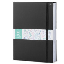 Ohuhu Double-Sided Bleedproof A4 Sketchbook - 120 Pages (60 Sheets) 150GSM No Bleed-Through Paper for Alcohol Markers, PU Leather Hardcover Art Journ