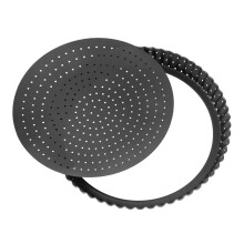 NonStick Round Pizza Pan With Holes Removable Bottom Tart Mold Fluted Sides Bakeware For Cheesecake Quiche Muffins