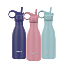 SHO Stainless Steel Water Bottle with Straw and Screw Lid - Leakproof, BPA Free, Vacuum Insulated Double Walled Metal Flask, 500ml - Original 2.0-12