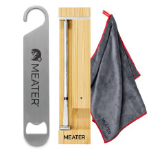 MEATER Pro Bundle: Smart Wireless Meat Thermometer with Built-In WiFi, Limited Edition Kitchen Towel & Bar Blade Opener | Long Range for Grilling, Sm