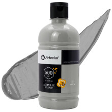 Artecho Grey Acrylic Paint 500ml/17oz, Craft Paint for Art Supply, Ideal for Canvas, Fabric, Pumpkin, Rock, Leather, Model, Ceramic, Plastic, Clay, G