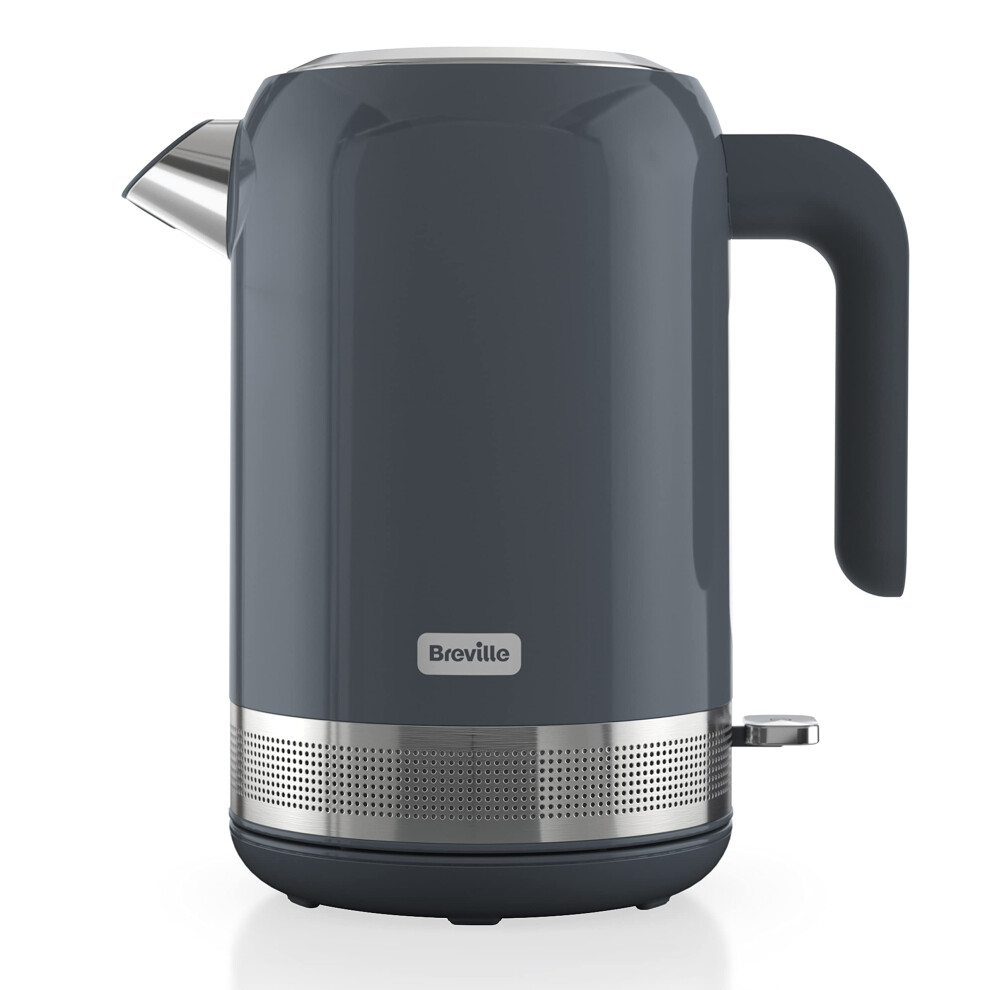 Breville High Gloss Electric Kettle | 1.7L | 3Kw Fast Boil | & Stainless Steel [Vkt154] Grey