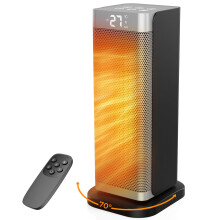 Electric Heater - 2000W Portable Fan Heater with 3 Modes, Low Noise Small Room Space heater with Thermostat, Remote, PTC Ceramic Heaters with 70Osci