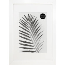 REAL GLASS A4 With White Mount For A5 Photo - Oxford White Thin Picture Frame / A5 With Mount Picture Frame