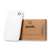 Panda Bamboo Memory Foam Pillow | Orthopaedic Head, Spine & Neck Support | Soft Bamboo Cover | Medium-Firm & Supportive | Contours to Your Sleeping
