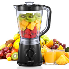 Blender 1.5L Plastic Jug Blender, 2 Speed Settings + Pulse, Stainless-Steel Blades, Dishwasher-Safe Pitcher for Smoothies, Crushing Ice & Family Meal