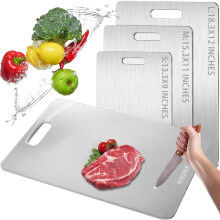 Titanium Chopping Boards 2025 New Upgrade 100% Pure Titanium Cutting Boards for Kitchen - Double-Sided Food-Grade Cutting Board Non-Stick Durable and