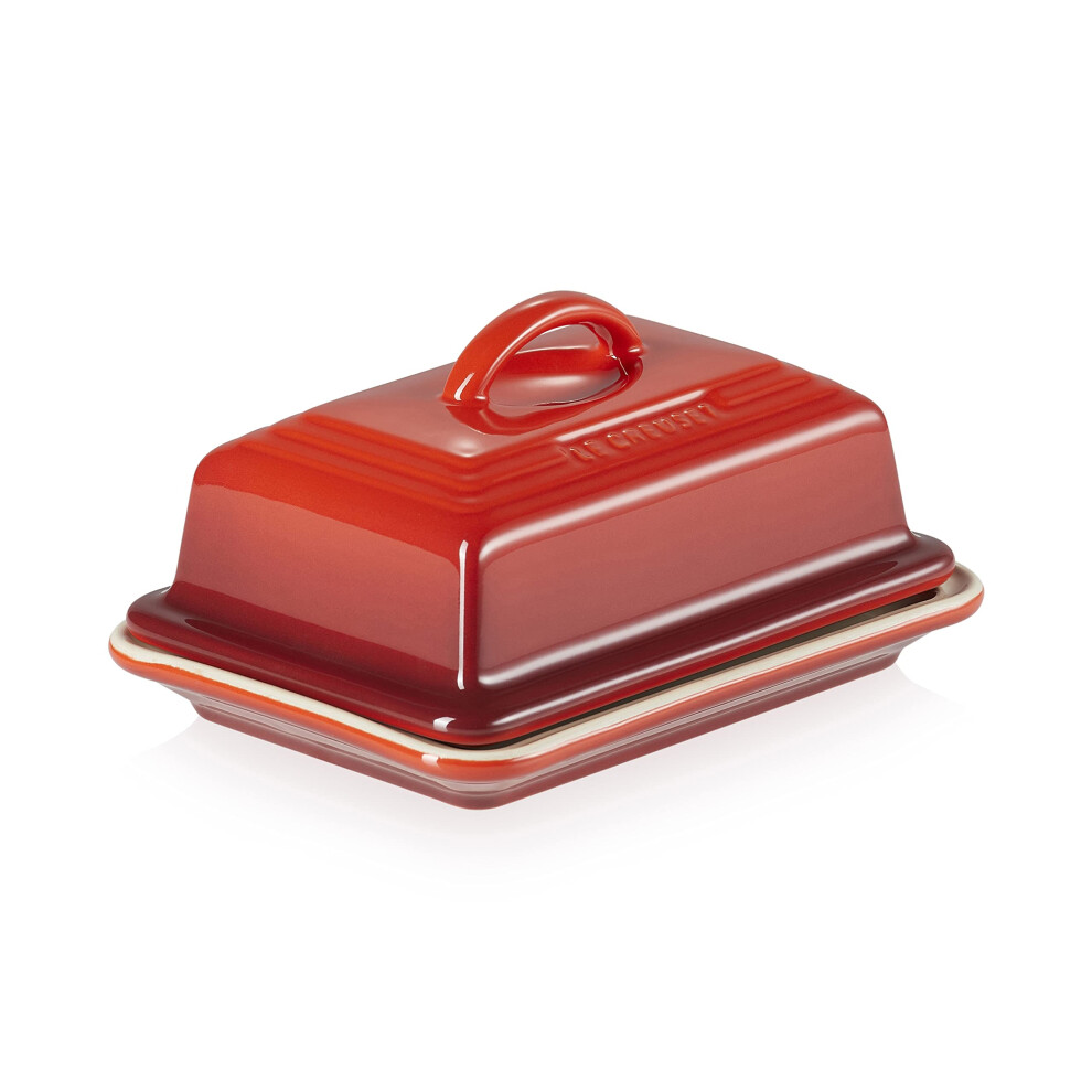 Le Creuset Stoneware Butter Dish, 900 G, 17 X 12.5 X 9 Cm, Cerise, 70837170600000