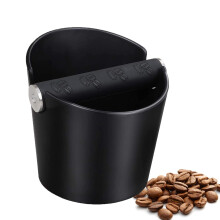 Coffee Knock Box with Removable Metal Bar, NonSlip Base, Large Capacity for Home and Cafe