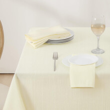 Softalker Cream Table Cloth Rectangular 140x240 cm Wipe Clean Washable Jacquard Tablecloths Water Resistant Washable Tablecloth for Banquet Dining In
