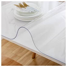 Table Protector 80 x 180 cm Clear 2MM PVC Wipeable Table Cover Cloth Waterproof For Home Kitchen 31.4 X 70.8 Inch (Transparent, 80 x180 cm)