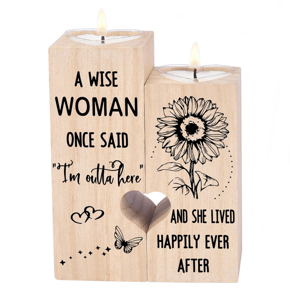 Leaving Gifts For Colleagues Women, Work Bestie Gifts, Candlestick - Retirement Gifts For Women, Goodbye Gifts For Colleagues Old Times
