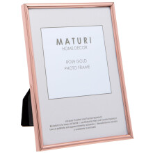 Maturi Rose Gold Coloured Thin Edge Photo Frame - 8 x 10-inch (20 x 25cm)
