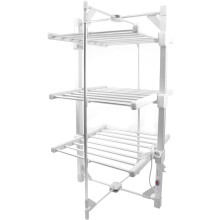 Easy Shopping Electric Heated Clothes Airer Drying Rack 3-Tier Laundry Dryer 24 Rails Rack Indoor Horse Rack Foldable Garment Dryer for Home Apartme