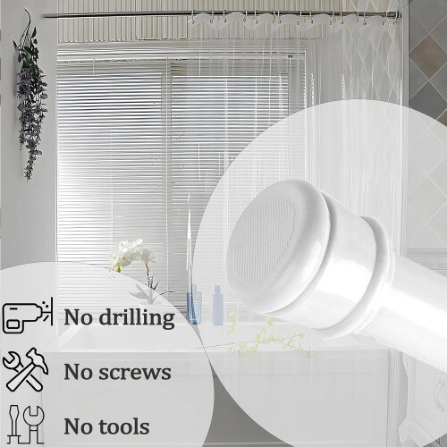 Shower Curtain Pole No Drill Extendable Curtain Rods Extendable For Windows Shower Wardrobe 1
