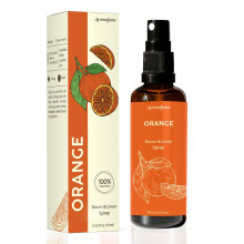 Orange Room, Linen & Pillow Spray by Aromafume | 100ml/3.38 fl oz | with Pure Orange Essential Oil | Aromatherapy Spray for Relaxation, Sleep & Stres