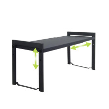 Goodsnetic Expandable Cabinet Shelf 13.8~26"(L), Stackable Kitchen Counter Organizer, 22LBS Heavy Duty Riser, Countertop Storage Pantry shelf, Durabl