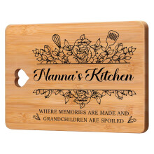 Nanna Gifts - Nanna's Kitchen Nana Gifts Cutting Board, Bamboo-Made Engraved Gifts for Nanna, Nanna Birthday Gifts, Birthday Gifts for Nanna from Gra