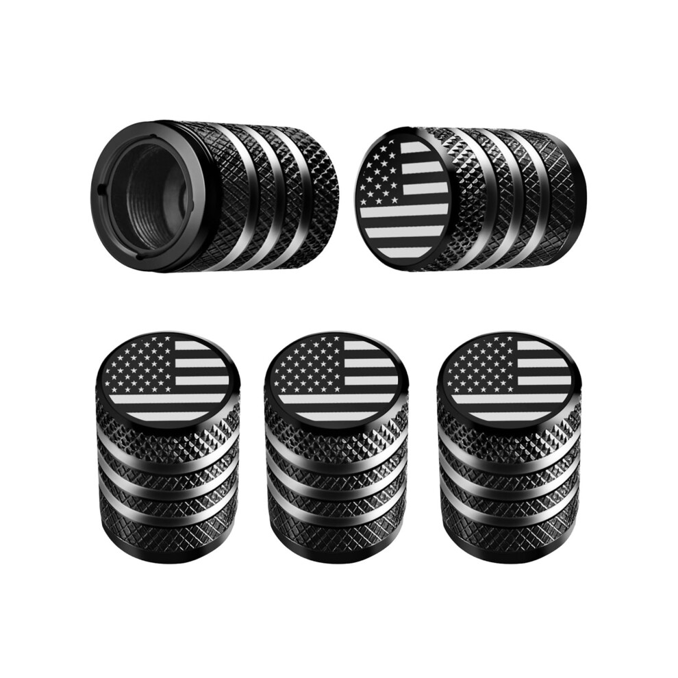 Tire Valve Stem Caps Metal American Flag Leakproof Corrosion Resistant Fit For Schrader 5 Pack 9199774708234