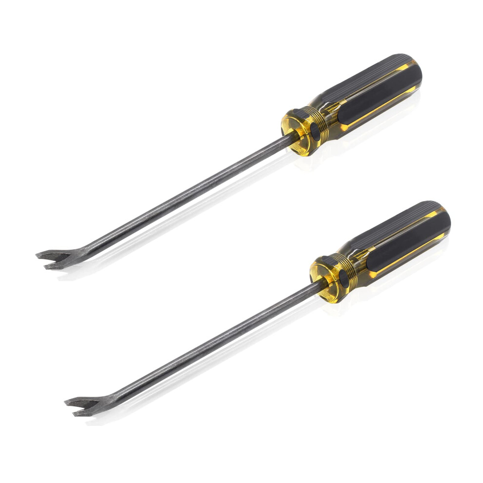 Tack Puller Screwdriver Set With Sharp Vshaped Tip, Durable Alloy Steel Staple Remover 2Pcs 9187378952405