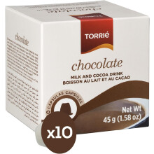 (10 Pods) Chocolate Nespresso Compatible Coffee Machine Pods by Torrie Capsules