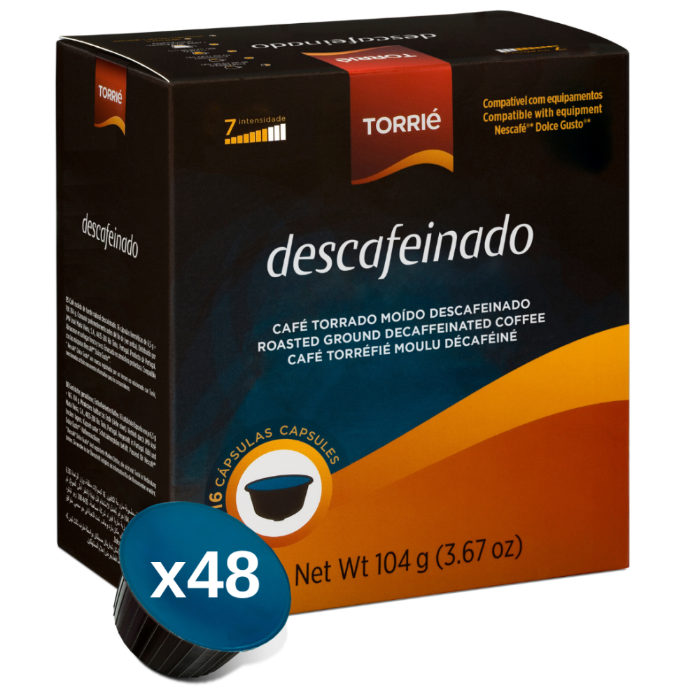 Torrié (48 Pods) Decaf - Dolce Gusto Compatible Decaffeinated Coffee Pods By Torrie Capsules