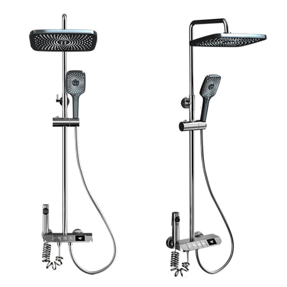 Rainfall Shower Head System With Handheld, 4Mode Spray, Air Pressurization Technology, Chrome Finish 9347817673913
